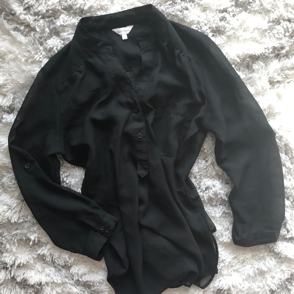 Sheer Long sleeve tunic